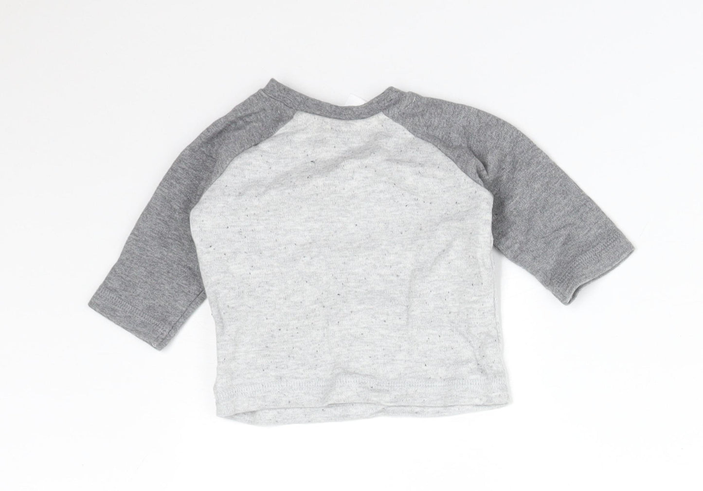 Batman Boys Grey  Cotton Basic T-Shirt Size Newborn Round Neck  - MY CAPE IS IN THE WASH