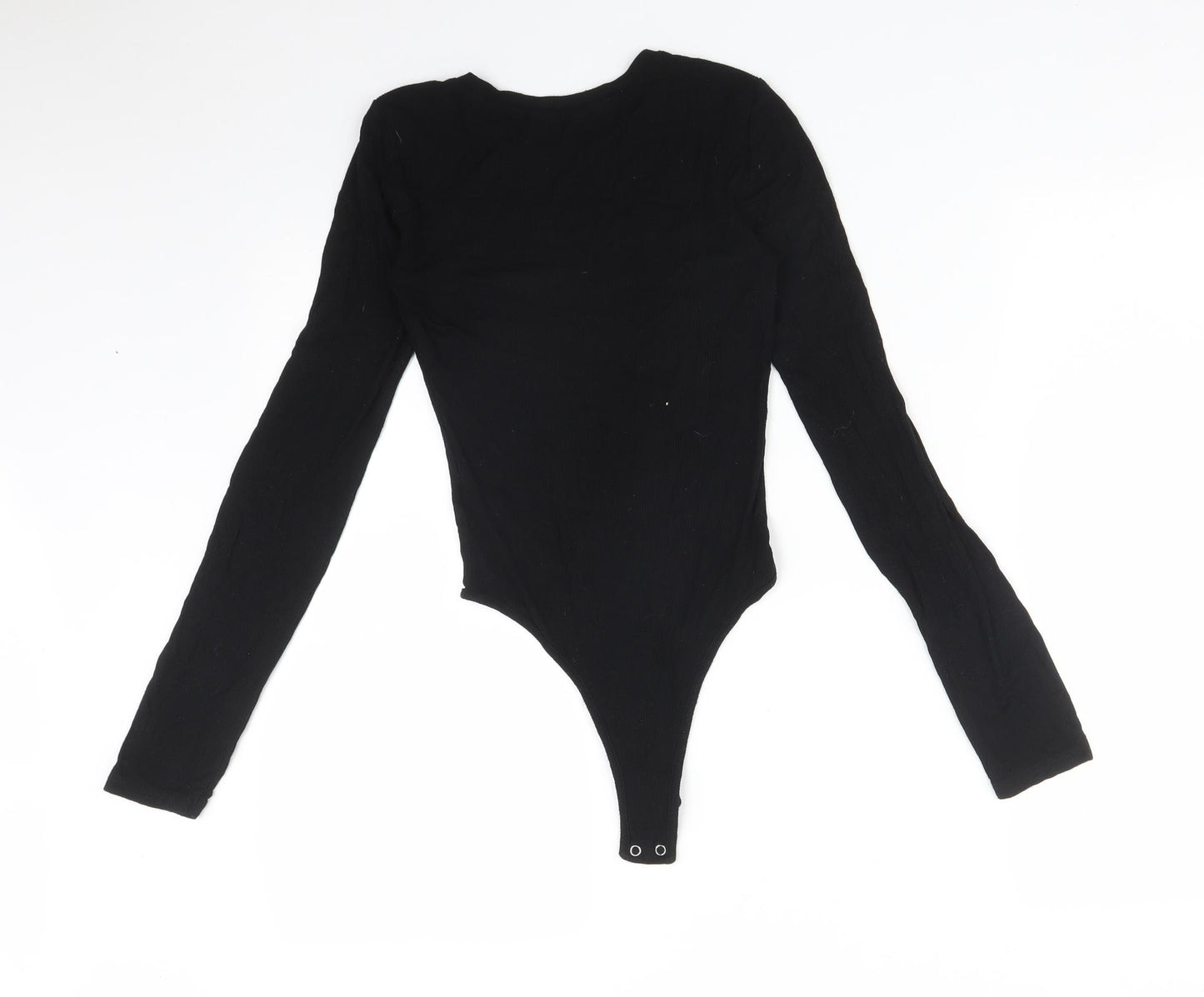 Primark Womens Black Striped Viscose Bodysuit One-Piece Size XS