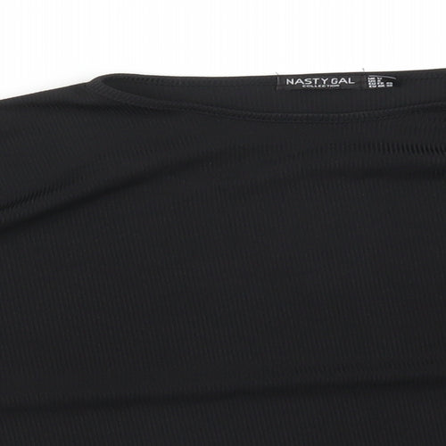 Nasty Gal Womens Black  Polyester Pullover Sweatshirt Size 12
