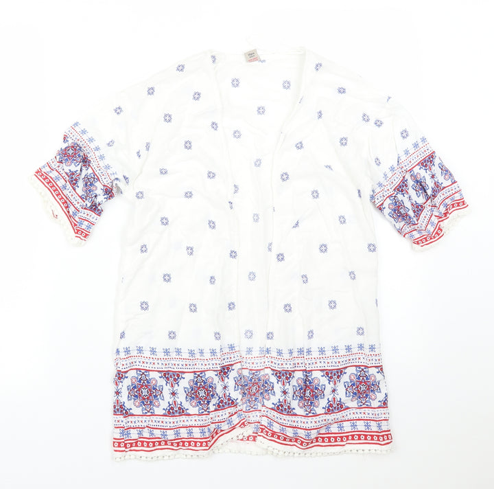 TU Girls Multicoloured  Floral Viscose Cardigan Jumper Size 10 Years
