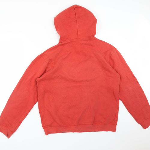 Easy Mens Orange  Cotton Pullover Hoodie Size S   - SUPERLINE