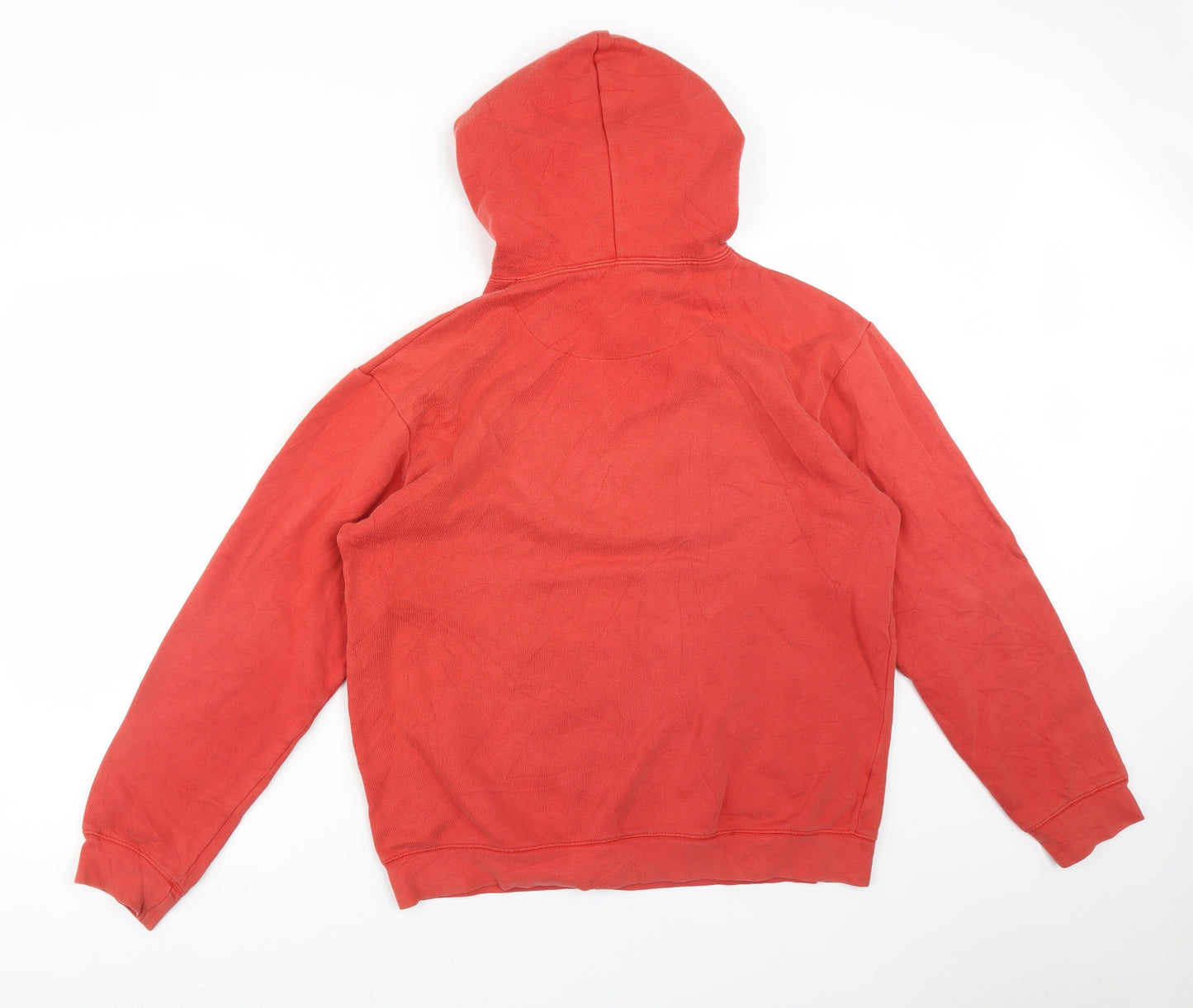 Easy Mens Orange  Cotton Pullover Hoodie Size S   - SUPERLINE