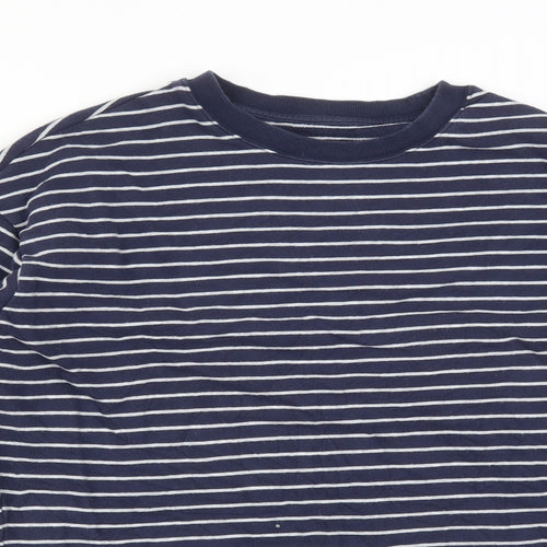 Preworn Womens Multicoloured Striped Cotton Pullover Sweatshirt Size M