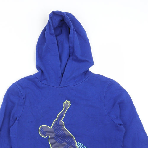 Blue Zoo Boys Blue  Cotton Pullover Hoodie Size 11-12 Years   - SKATER