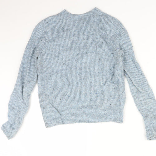 Topshop Womens Blue  Acrylic Pullover Sweatshirt Size 8