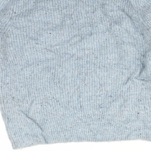 Topshop Womens Blue  Acrylic Pullover Sweatshirt Size 8
