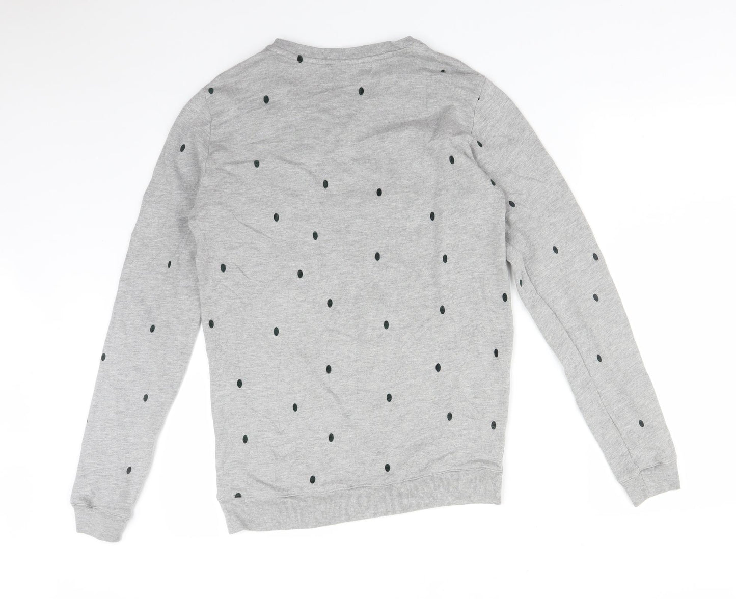 CIRCLE OF TRUST Womens Grey Polka Dot Cotton Pullover Sweatshirt Size S   - CURIOUS