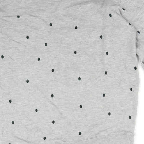 CIRCLE OF TRUST Womens Grey Polka Dot Cotton Pullover Sweatshirt Size S   - CURIOUS