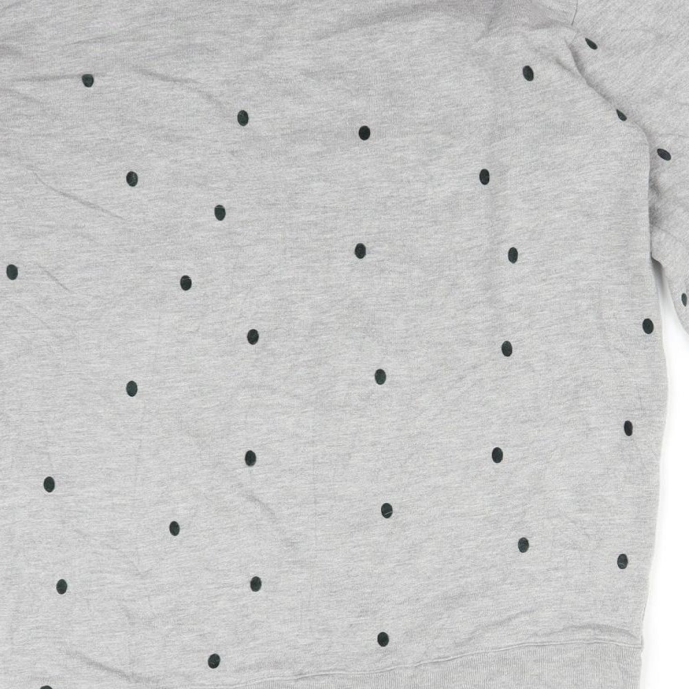 CIRCLE OF TRUST Womens Grey Polka Dot Cotton Pullover Sweatshirt Size S   - CURIOUS