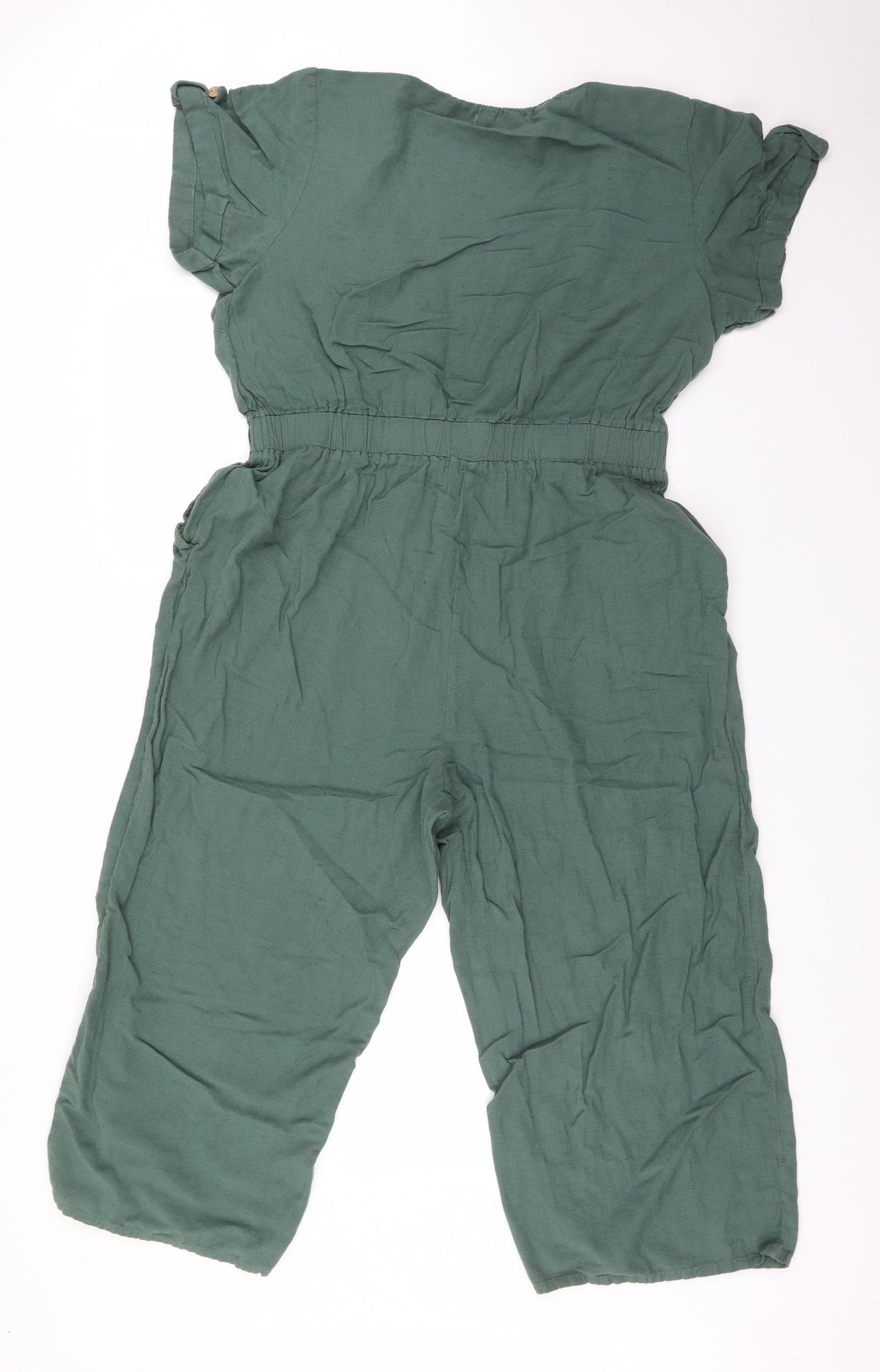 NEXT Womens Green  Viscose Jumpsuit One-Piece Size 16