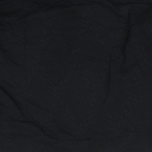 TU Womens Black Geometric Polyester Pullover Sweatshirt Size 20