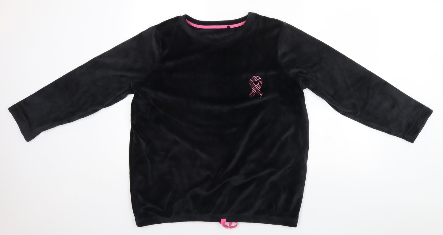 George Womens Black Round Neck  Polyester Pullover Jumper Size 16