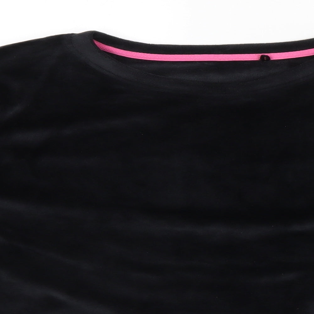 George Womens Black Round Neck  Polyester Pullover Jumper Size 16