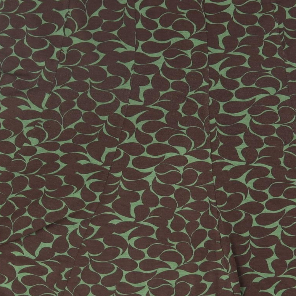 Boden Womens Brown Floral Viscose A-Line Skirt Size 12