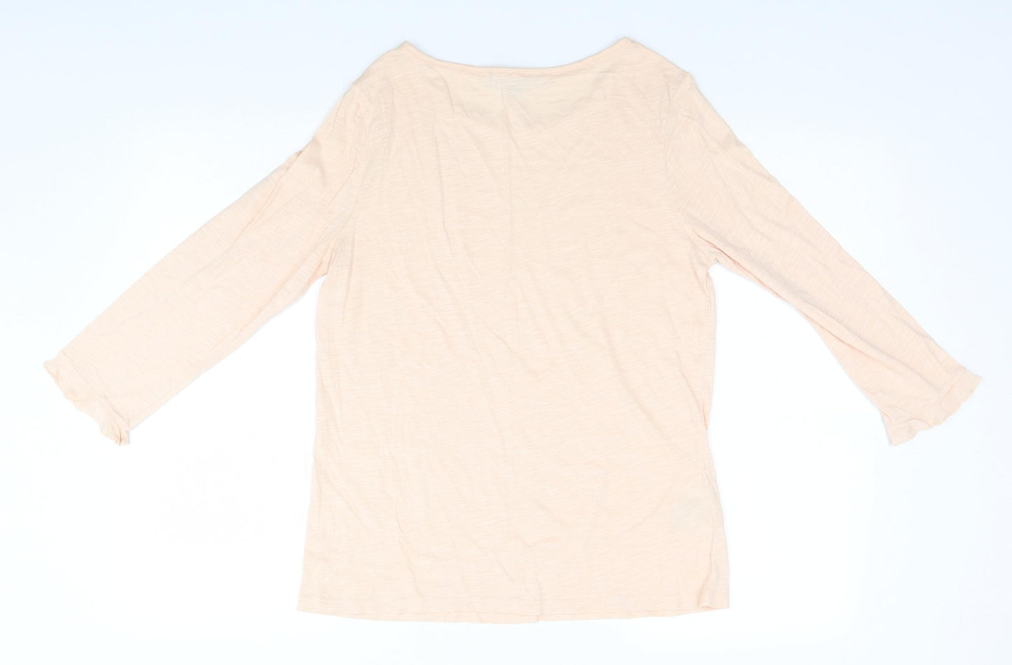 Laura Ashley Womens Orange  Viscose Basic T-Shirt Size 12 Round Neck