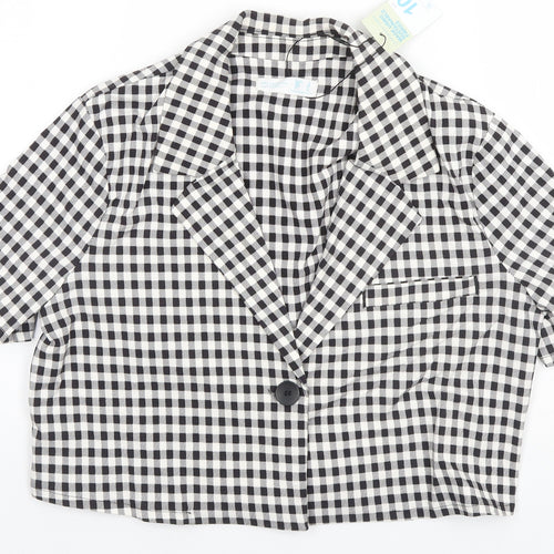 Primark Womens White Check  Jacket  Size 10