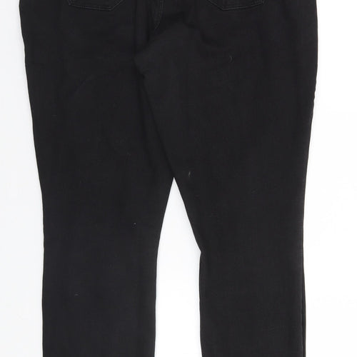 VERO MODA Womens Black  Cotton Straight Jeans Size 32 in L32 in Regular