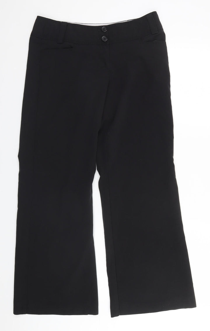 New Look Womens Black  Polyester Trousers  Size 12 L28 in Regular