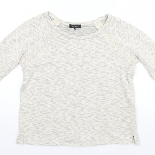 New Look Womens Beige Round Neck  Cotton Pullover Jumper Size 18