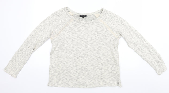New Look Womens Beige Round Neck  Cotton Pullover Jumper Size 18