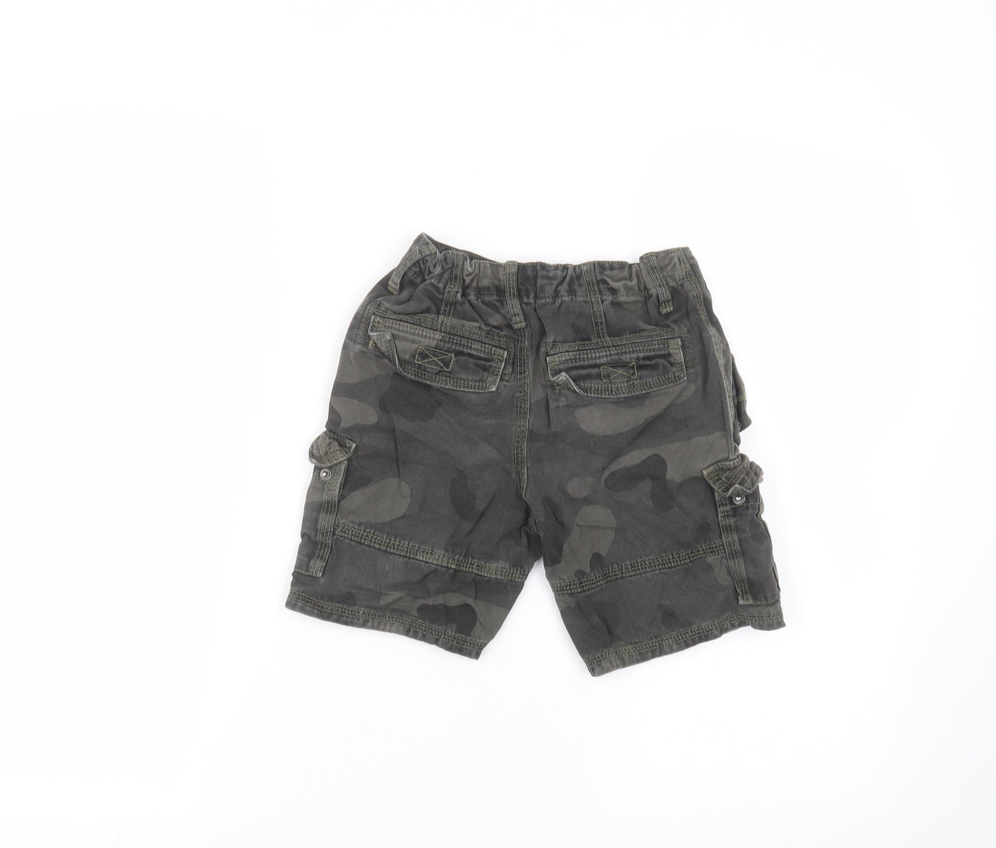 Threadboys Boys Green Camouflage Cotton Cargo Shorts Size 7-8 Years  Regular