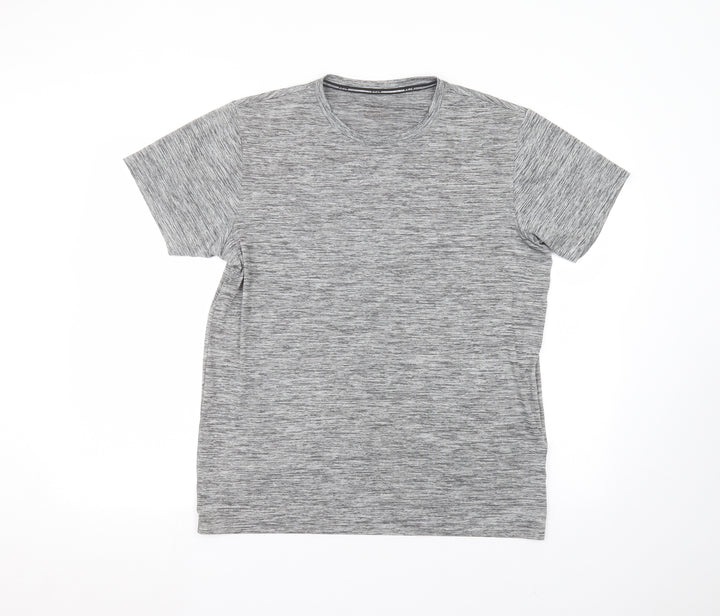 Stadium Mens Grey  Polyester  T-Shirt Size L Round Neck