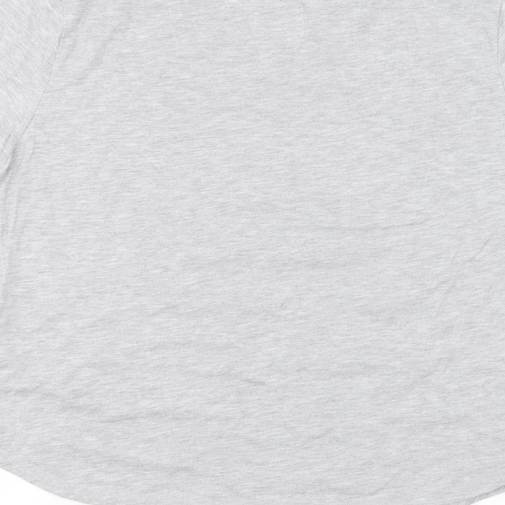 Matalan Womens Grey  Cotton Basic T-Shirt Size M Round Neck