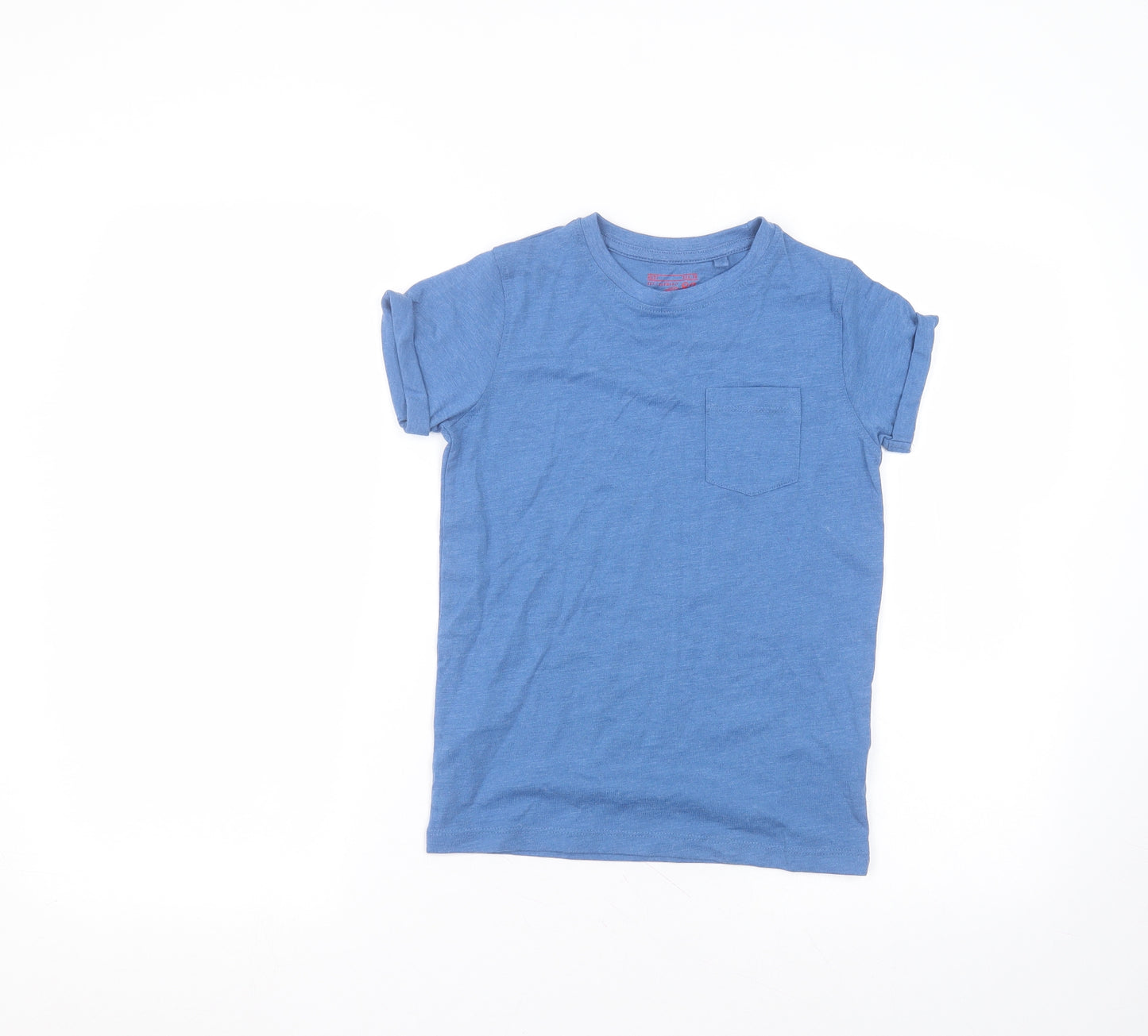 NEXT Boys Blue  Cotton Basic T-Shirt Size 8 Years Round Neck