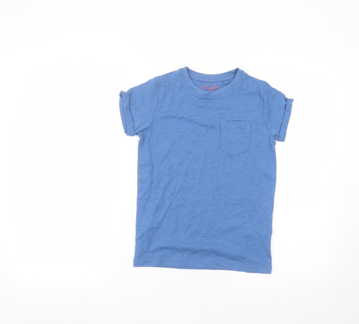 NEXT Boys Blue  Cotton Basic T-Shirt Size 8 Years Round Neck