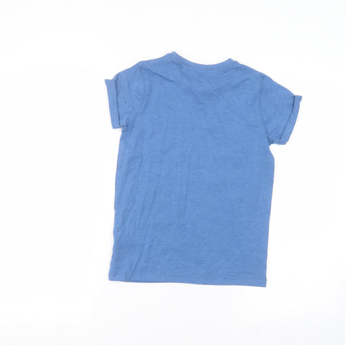 NEXT Boys Blue  Cotton Basic T-Shirt Size 8 Years Round Neck