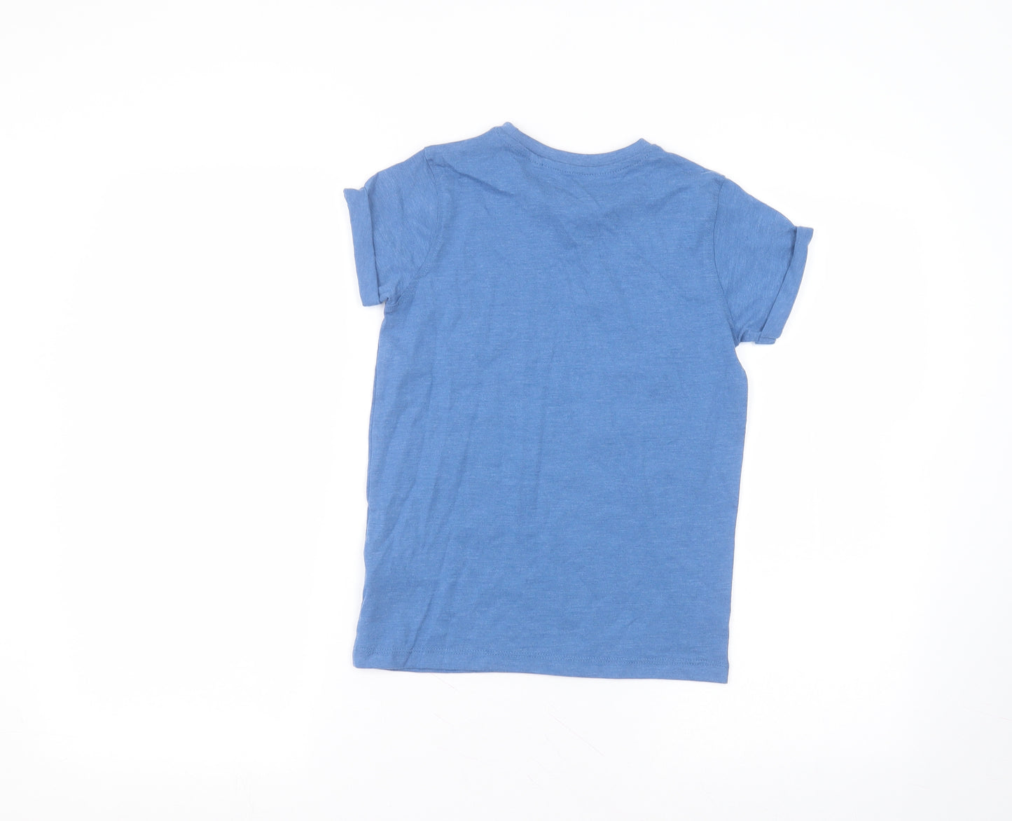 NEXT Boys Blue  Cotton Basic T-Shirt Size 8 Years Round Neck