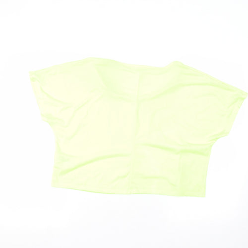 Matalan Womens Green  Polyester Basic T-Shirt Size M Round Neck