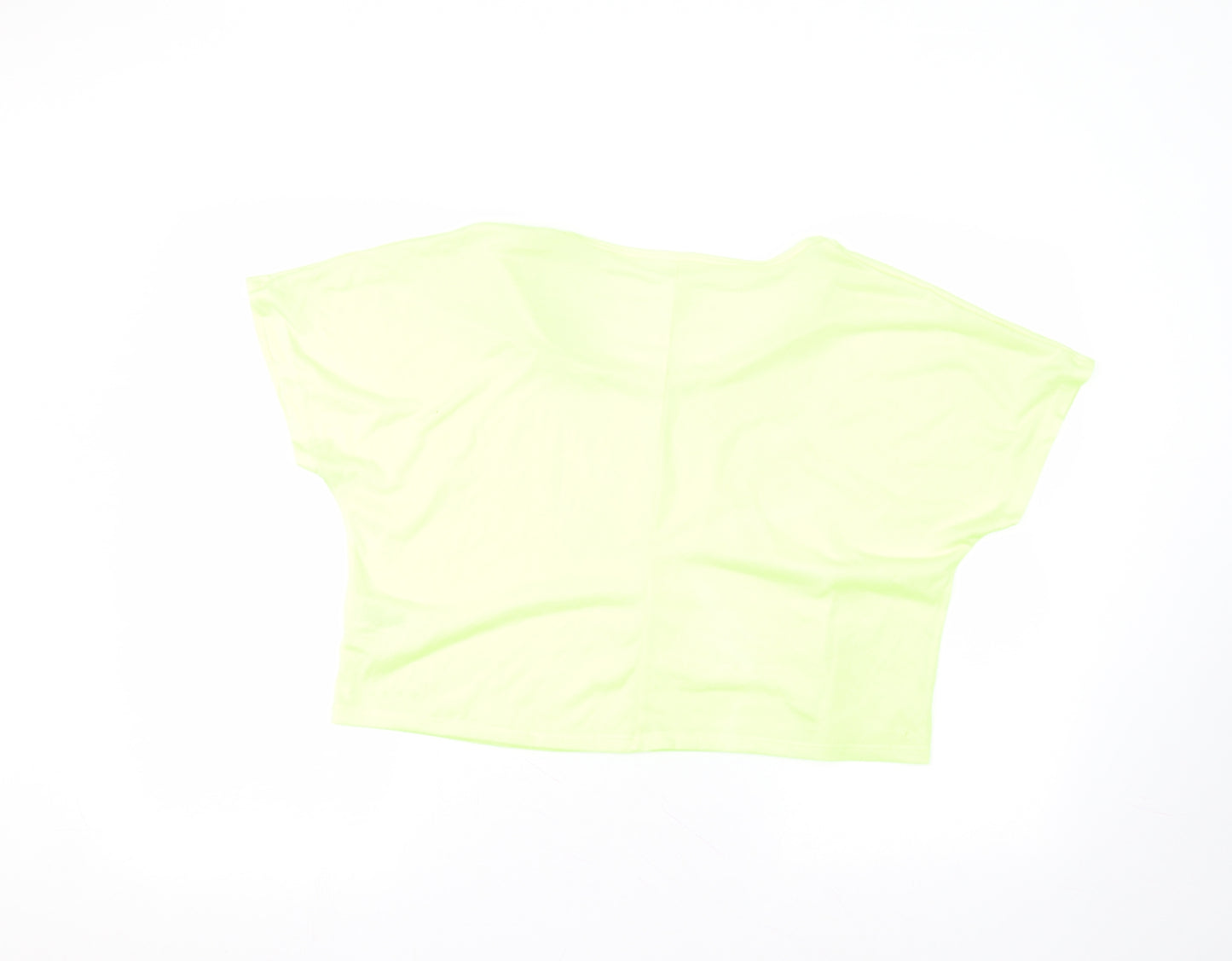 Matalan Womens Green  Polyester Basic T-Shirt Size M Round Neck