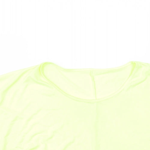 Matalan Womens Green  Polyester Basic T-Shirt Size M Round Neck