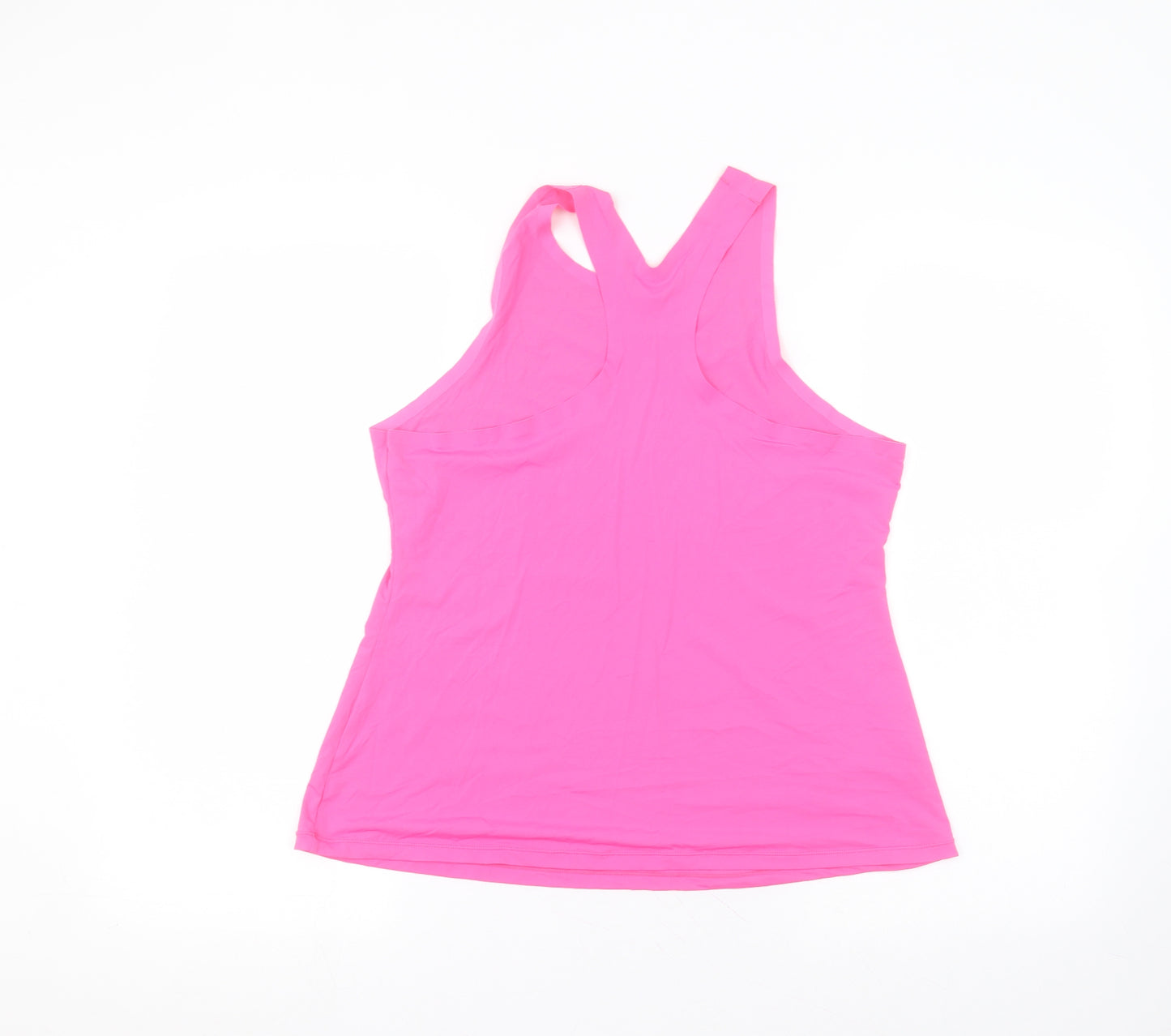 INOC Womens Pink  Polyamide Basic Tank Size M Round Neck