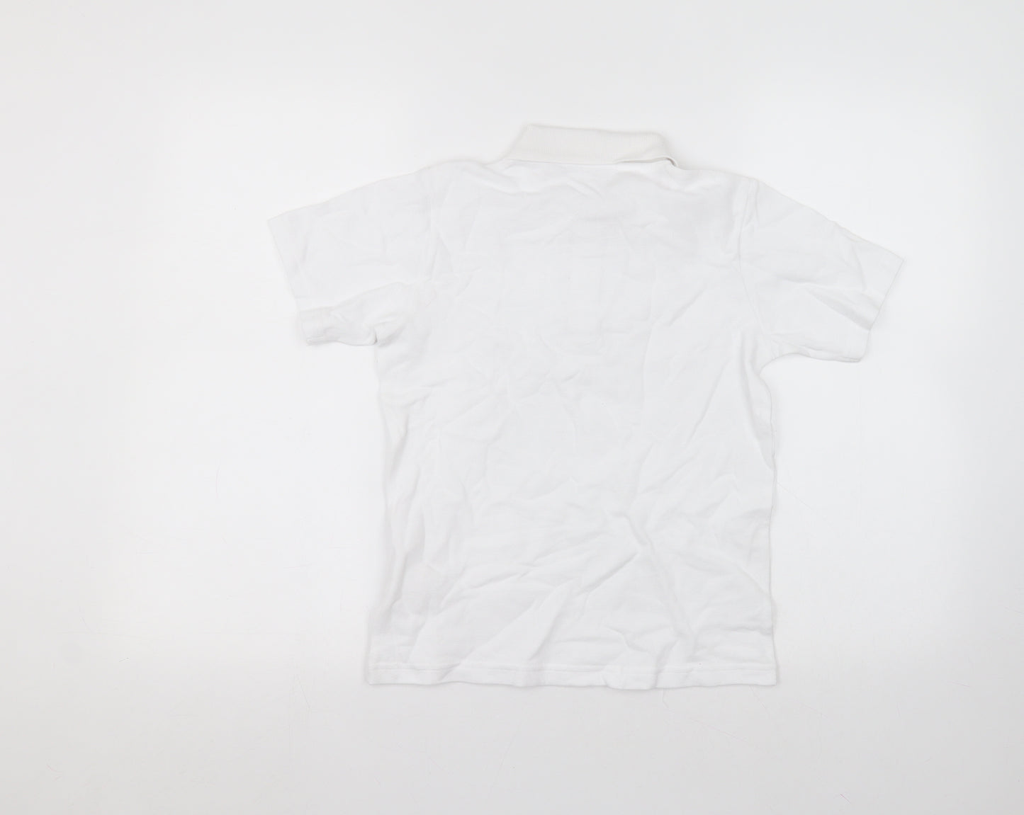 Matalan Boys White  Cotton Basic Polo Size 9 Years Collared