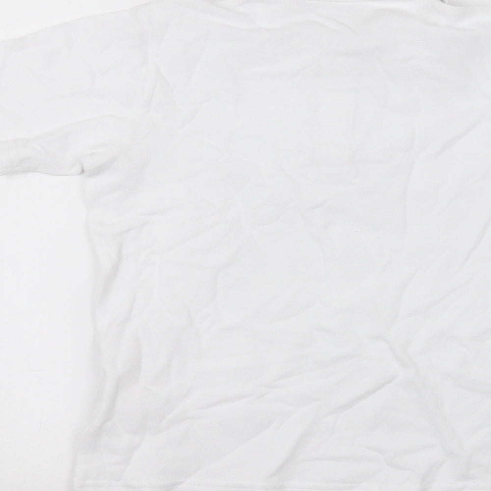 Matalan Boys White  Cotton Basic Polo Size 9 Years Collared