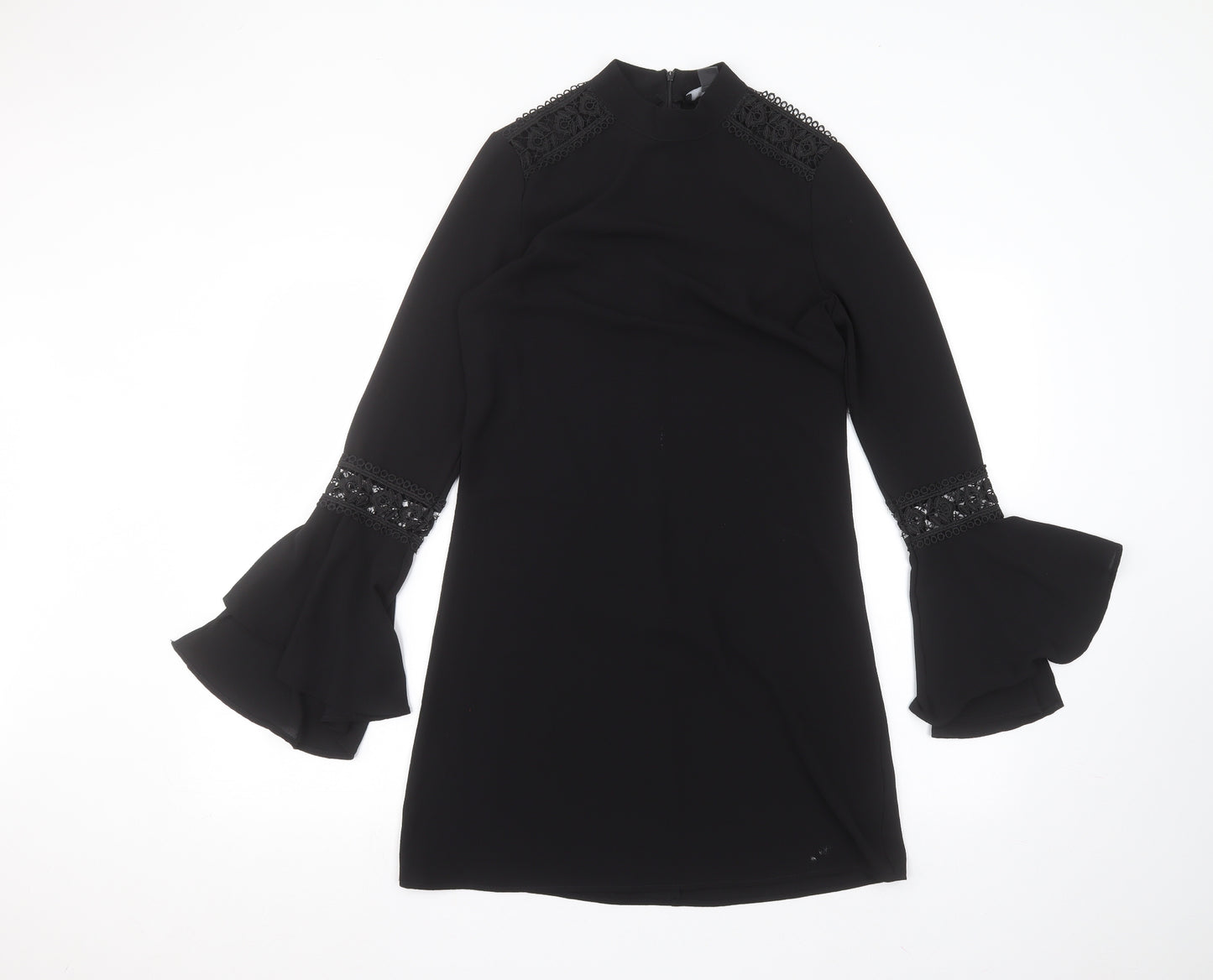 Primark Womens Black  Polyester Basic Blouse Size 6 Round Neck