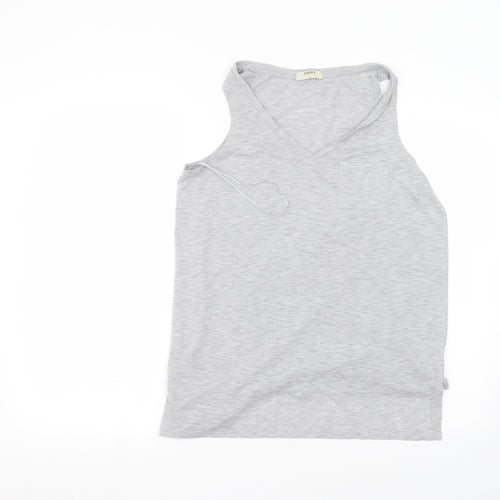 Matalan Womens Grey  Polyester Basic T-Shirt Size M Round Neck