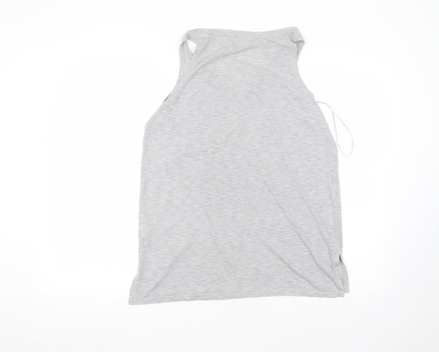 Matalan Womens Grey  Polyester Basic T-Shirt Size M Round Neck