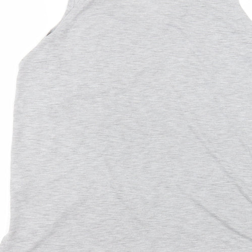 Matalan Womens Grey  Polyester Basic T-Shirt Size M Round Neck