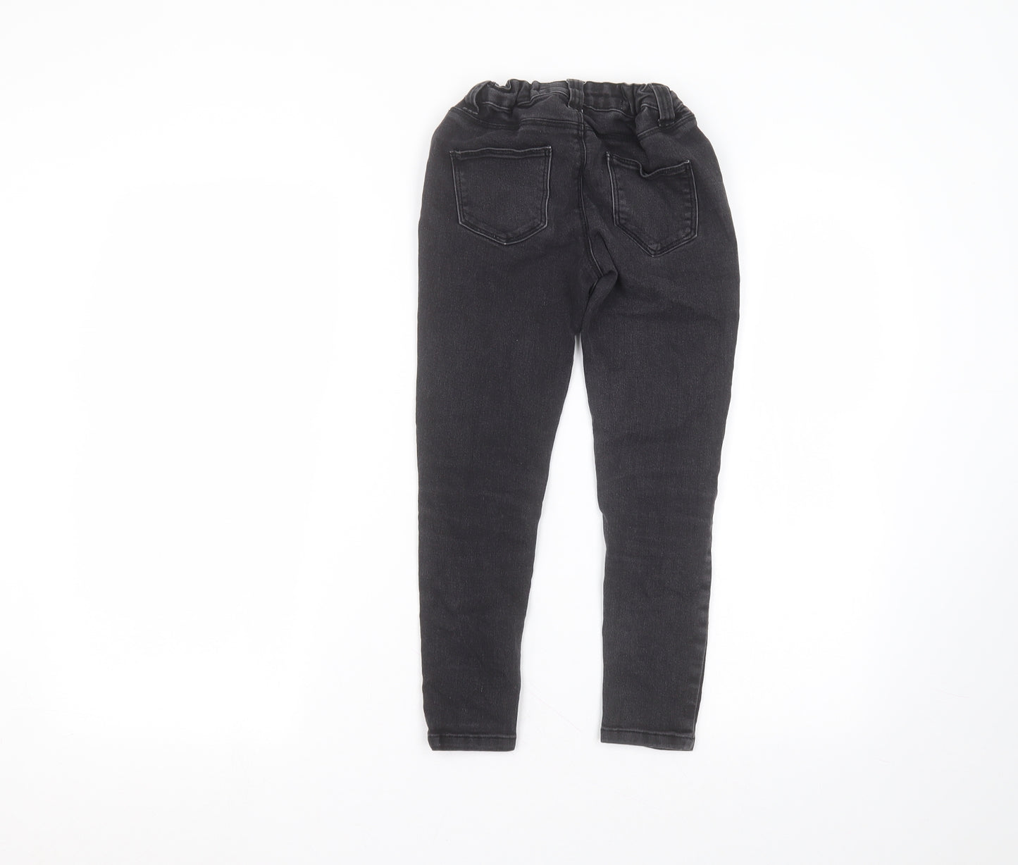 Denim & Co. Girls Black  Cotton Skinny Jeans Size 7-8 Years  Regular