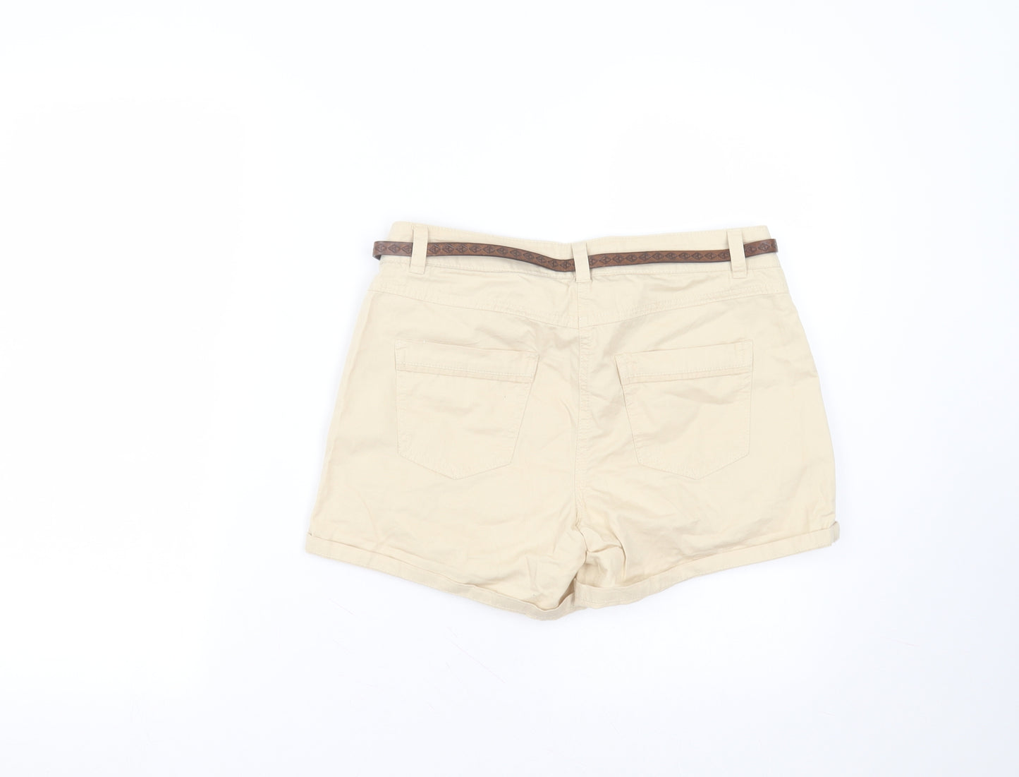 New Look Womens Beige  Cotton Chino Shorts Size 8  Regular