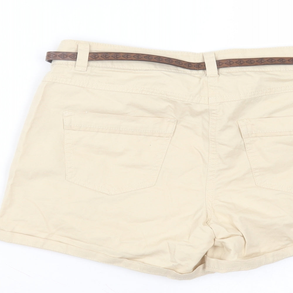 New Look Womens Beige  Cotton Chino Shorts Size 8  Regular