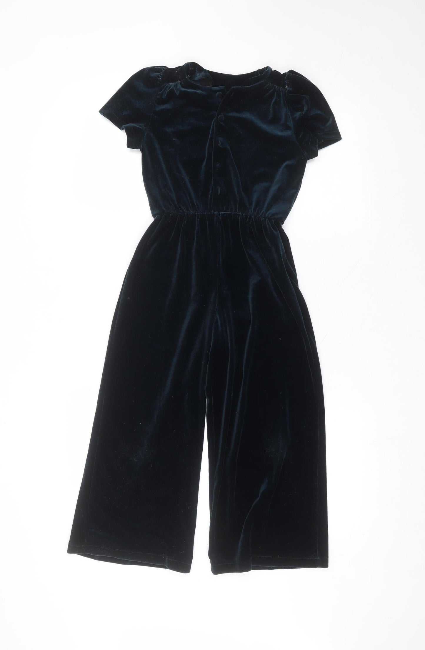Zara Girls Green  Polyester Jumpsuit One-Piece Size 7 Years