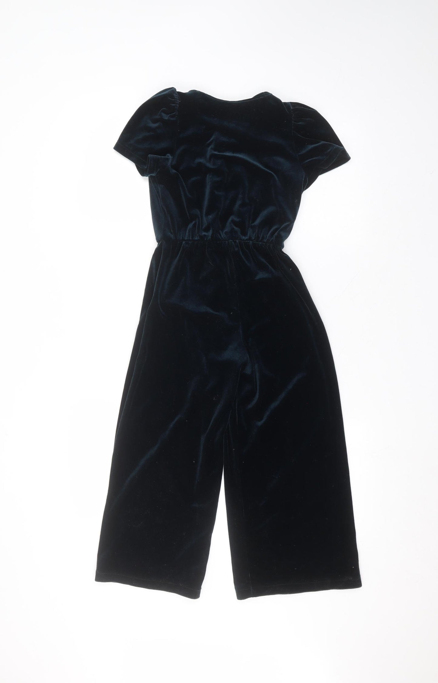 Zara Girls Green  Polyester Jumpsuit One-Piece Size 7 Years