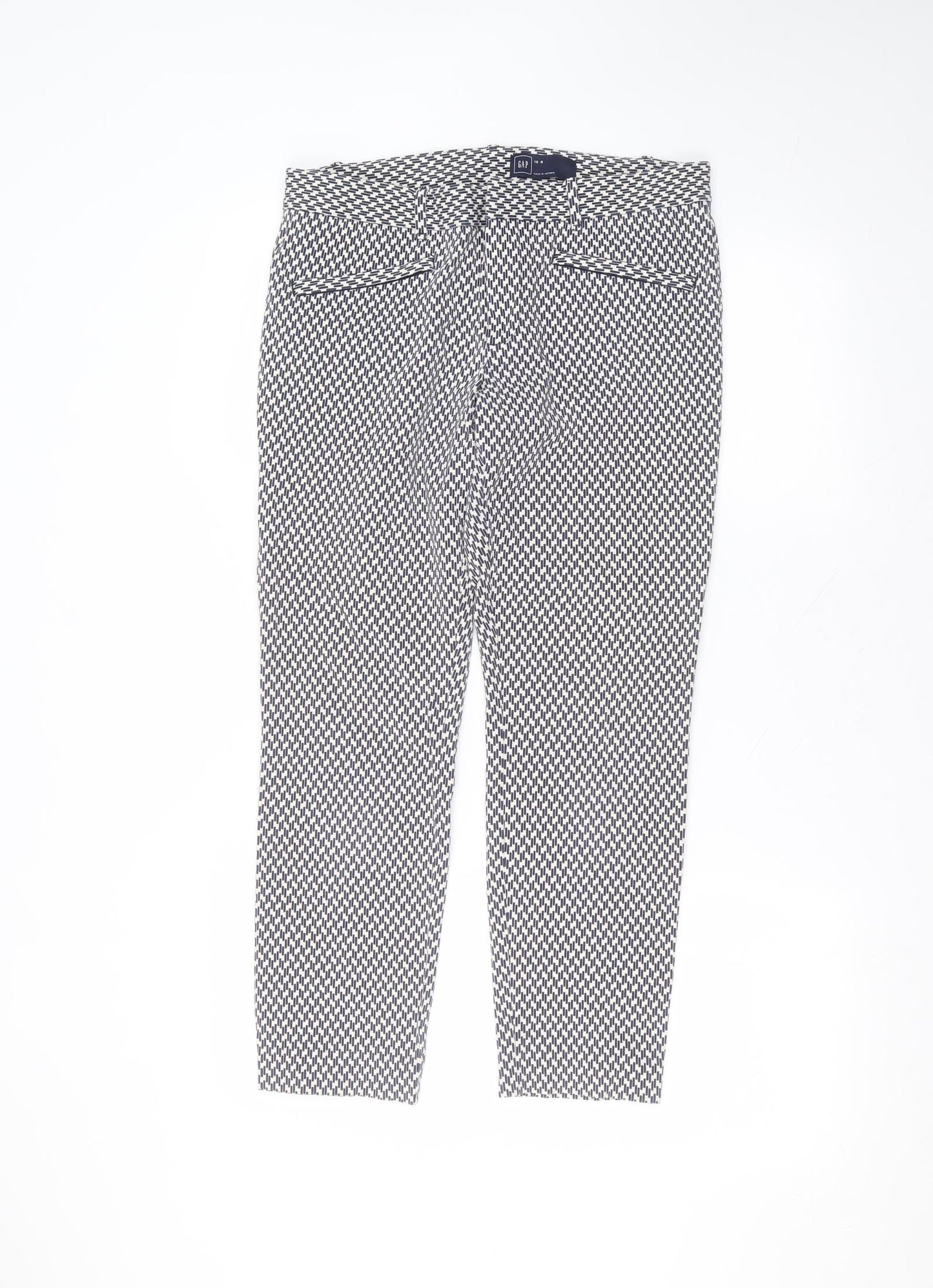 Gap Womens White  Cotton Trousers  Size 10 L24 in Regular