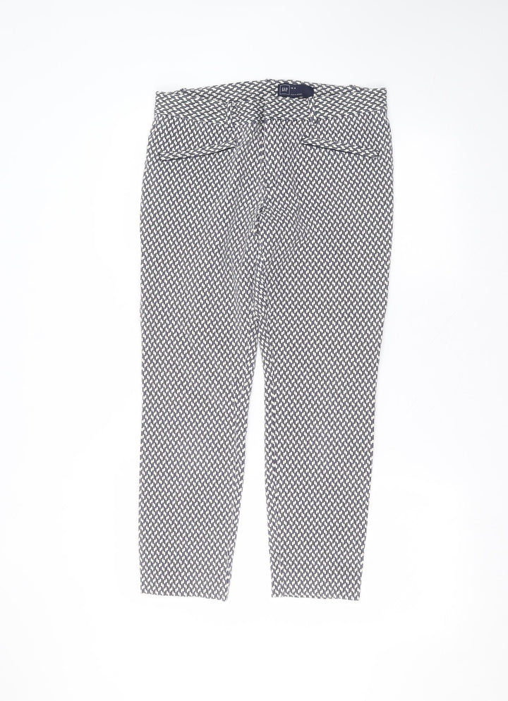Gap Womens White  Cotton Trousers  Size 10 L24 in Regular