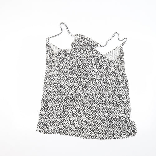 Atmosphere Womens White  Viscose Basic Tank Size M Round Neck