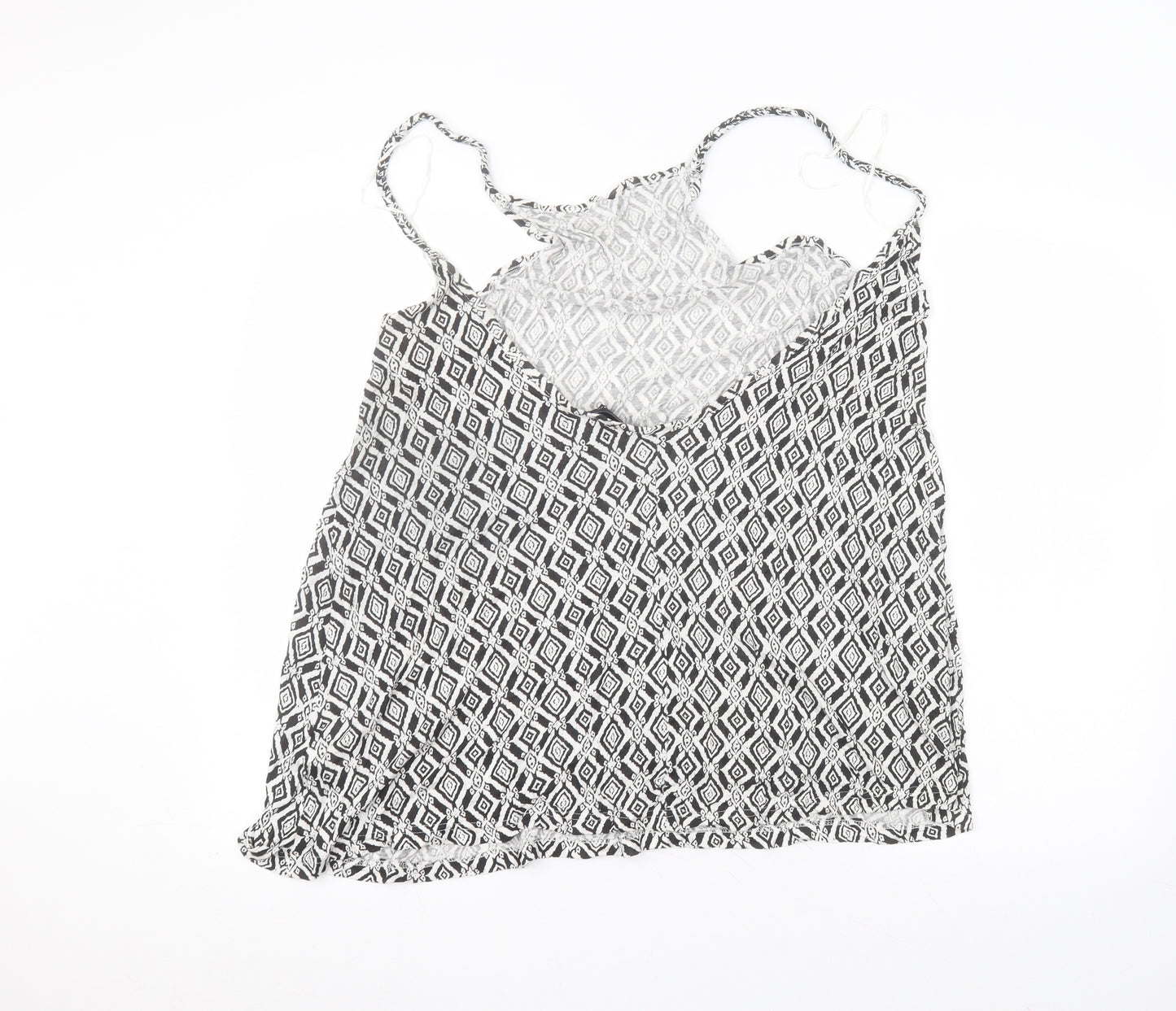 Atmosphere Womens White  Viscose Basic Tank Size M Round Neck